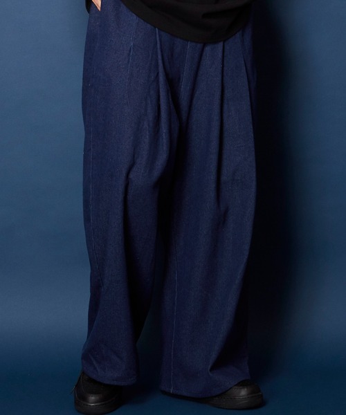 unrelaxing（アンリラクシング）の「2タック　ワイドストレート袴パンツ（その他パンツ・メンズ・グレー/ホワイト/ブラック/スミクロ/ブラック系1/ブルー系2/ブルー系1/その他1/その他2/その他3/ブルー系3・FREE）」の7枚目の写真