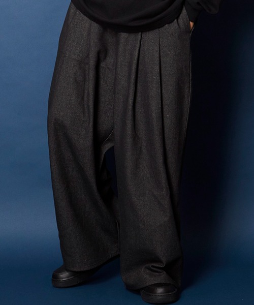 unrelaxing（アンリラクシング）の「2タック　ワイドストレート袴パンツ（その他パンツ・メンズ・グレー/ホワイト/ブラック/スミクロ/ブラック系1/ブルー系2/ブルー系1/その他1/その他2/その他3/ブルー系3・FREE）」の10枚目の写真