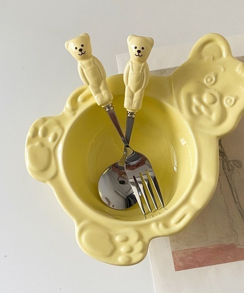 Made in I（メイドインアイ）の「ベアカトラリーセット（カトラリー・レディース・イエロー/ホワイト/ピンク・FREE）」の21枚目の写真