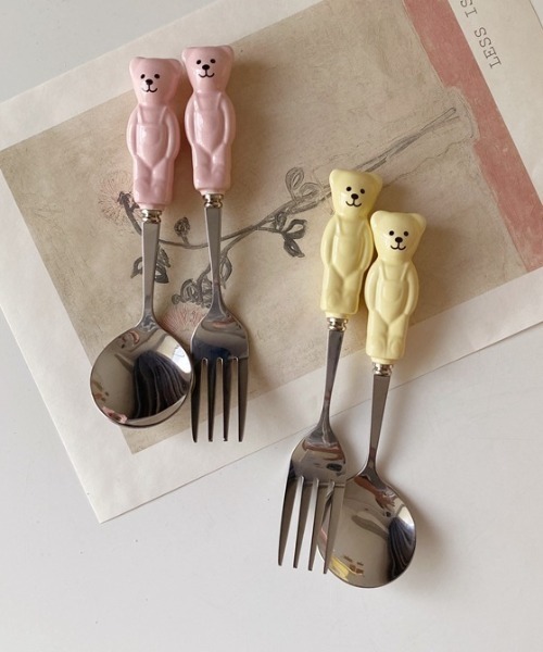 Made in I（メイドインアイ）の「ベアカトラリーセット（カトラリー・レディース・イエロー/ホワイト/ピンク・FREE）」の18枚目の写真