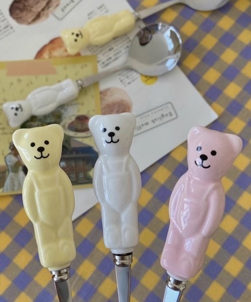 Made in I（メイドインアイ）の「ベアカトラリーセット（カトラリー・レディース・イエロー/ホワイト/ピンク・FREE）」の17枚目の写真