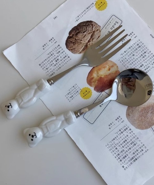 Made in I（メイドインアイ）の「ベアカトラリーセット（カトラリー・レディース・イエロー/ホワイト/ピンク・FREE）」の13枚目の写真