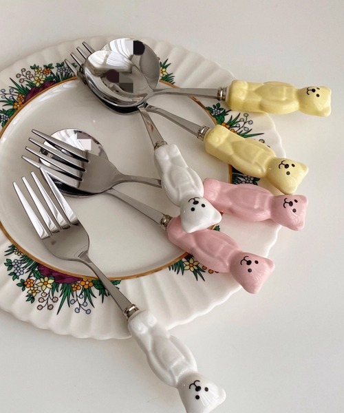 Made in I（メイドインアイ）の「ベアカトラリーセット（カトラリー・レディース・イエロー/ホワイト/ピンク・FREE）」の9枚目の写真