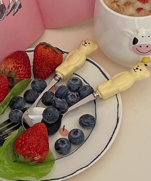 Made in I（メイドインアイ）の「ベアカトラリーセット（カトラリー・レディース・イエロー/ホワイト/ピンク・FREE）」の4枚目の写真