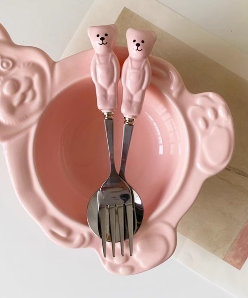 Made in I（メイドインアイ）の「ベアカトラリーセット（カトラリー・レディース・イエロー/ホワイト/ピンク・FREE）」の8枚目の写真
