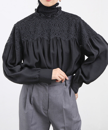 IENA（イエナ）の「レースコンビシアーブラウス（シャツ/ブラウス  