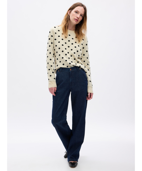 GAP(ギャップ)の「CashSoft カシミヤタッチ クルーネックセーター(ニット/セーター・レディース・その他1/ドット/ブラック/ホワイト系その他/ストライプ/ピンク/その他/グリーン・M/XS/S/XL/L/XXS)」の8枚目の写真