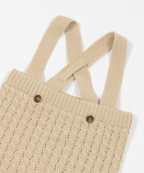 petit main(プティマイン)の「サスペつきニットパンツ(その他ベビー用品・キッズ・キナリ/チャコール/ベージュ・80cm/70cm)」の7枚目の写真