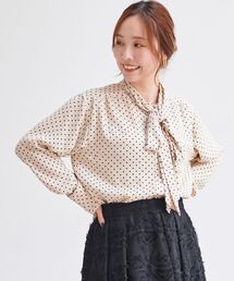 le.coeur blanc | ドットボウタイブラウス(シャツ/ブラウス)