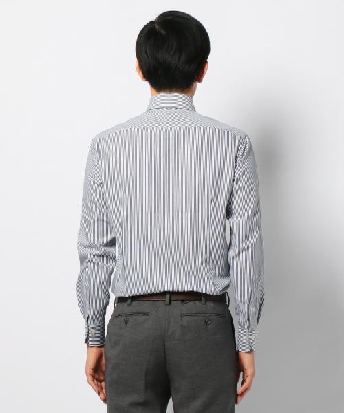 gotairiku(ゴタイリク)の「【PREMIUM PLEATS・スリムフィット】ロンドンストライプシャツ(シャツ/ブラウス・メンズ・ネイビー系1・15h/14h/15 )」の6枚目の写真