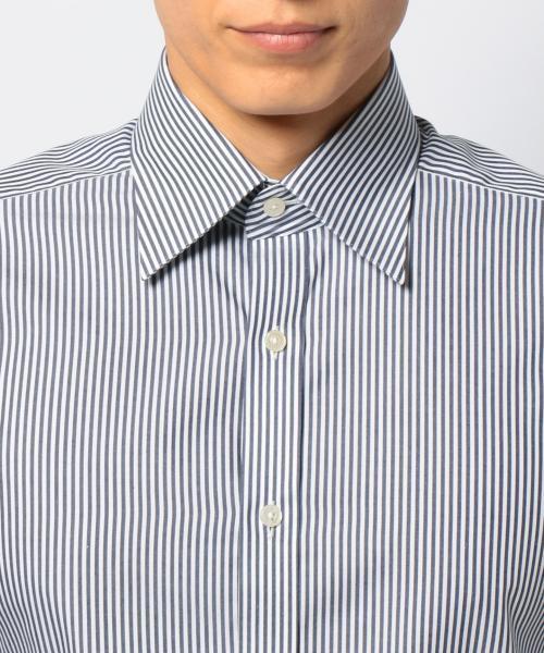 gotairiku(ゴタイリク)の「【PREMIUM PLEATS・スリムフィット】ロンドンストライプシャツ(シャツ/ブラウス・メンズ・ネイビー系1・15h/14h/15 )」の5枚目の写真