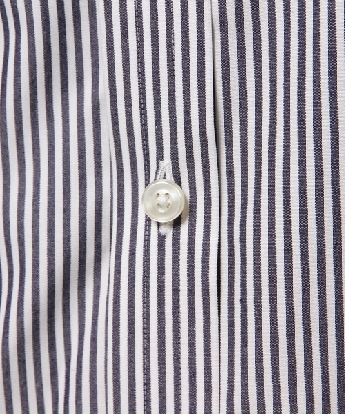 gotairiku(ゴタイリク)の「【PREMIUM PLEATS・スリムフィット】ロンドンストライプシャツ(シャツ/ブラウス・メンズ・ネイビー系1・15h/14h/15 )」の10枚目の写真