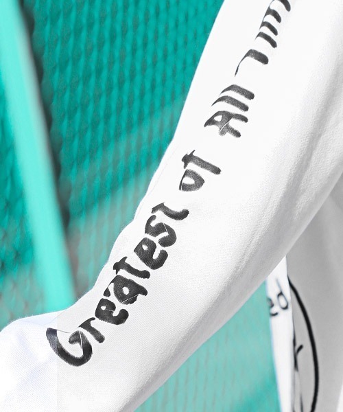 LUXSTYLE（ラグスタイル）の「落書き発泡プリント裏起毛スウェット（スウェット・メンズ・ホワイト/ブラック・L/M）」の13枚目の写真