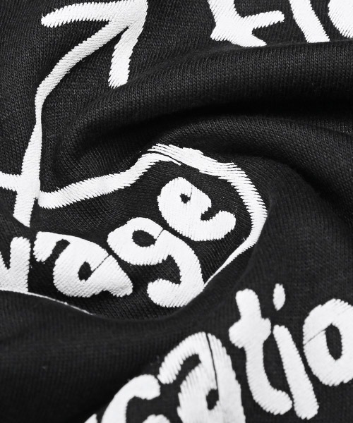 LUXSTYLE（ラグスタイル）の「落書き発泡プリント裏起毛スウェット（スウェット・メンズ・ホワイト/ブラック・L/M）」の21枚目の写真