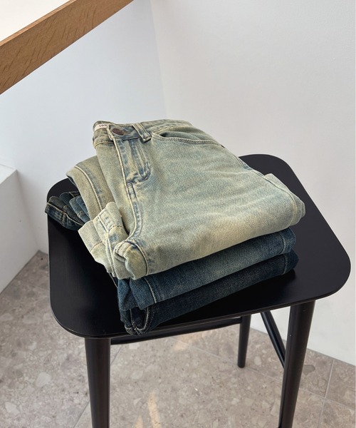 Olu.（オルドット）の「ウォッシュカラーストレッチフレアデニム（デニムパンツ・レディース・ライトブルー/ダークブルー/ブルー・0/1）」の6枚目の写真