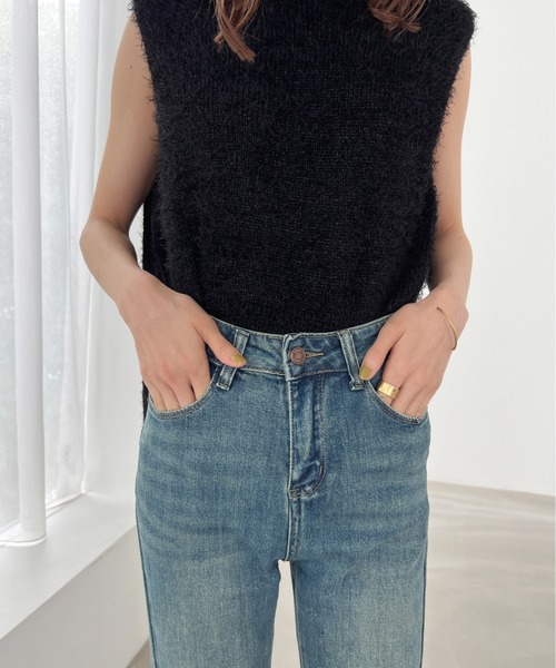 Olu.（オルドット）の「ウォッシュカラーストレッチフレアデニム（デニムパンツ・レディース・ライトブルー/ダークブルー/ブルー・0/1）」の22枚目の写真