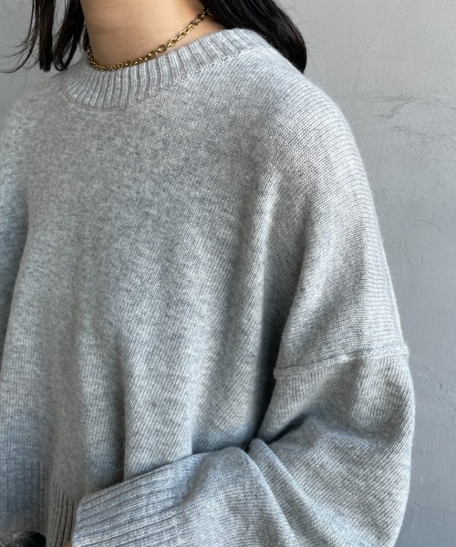 セール】[mizuiro ind/ミズイロインド] ワイドシルエット クルーネック