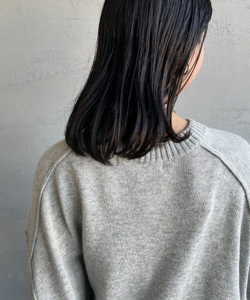 セール】[mizuiro ind/ミズイロインド] ワイドシルエット クルーネック