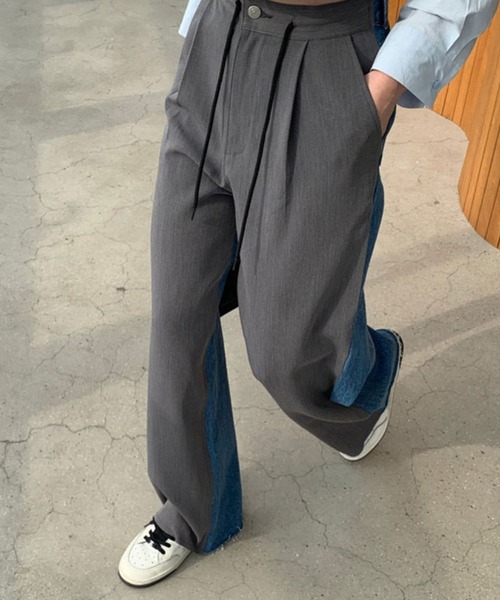 ROOPTOKYO(ループトウキョウ)の「▲switching slacks / 切替スラックス デニム(スラックス・メンズ・ブラック/グレー・FREE)」の13枚目の写真