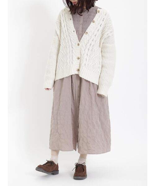 Samansa Mos2（サマンサ モスモス）の「胸元レース貼りワンピース（ワンピース・レディース・モカ/ブラック/キナリ・F）」の6枚目の写真