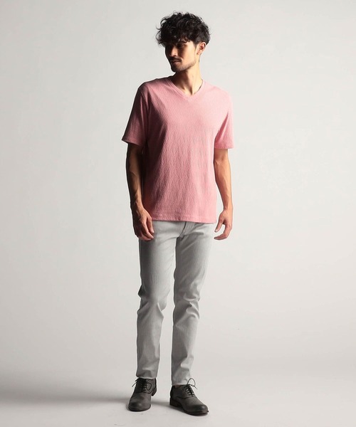 NICOLE CLUB FOR MEN（ニコルクラブフォーメン）の「コーティングヘリンボン５ポケットパンツ（その他パンツ・メンズ・ホワイト系/ネイビー系/ブラック系・MEDIUM/LARGE/SMALL/X-LARGE）」の12枚目の写真