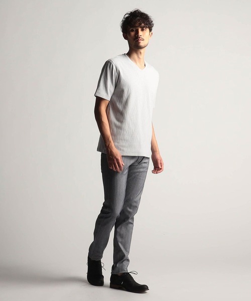 NICOLE CLUB FOR MEN（ニコルクラブフォーメン）の「コーティングヘリンボン５ポケットパンツ（その他パンツ・メンズ・ホワイト系/ネイビー系/ブラック系・MEDIUM/LARGE/SMALL/X-LARGE）」の14枚目の写真