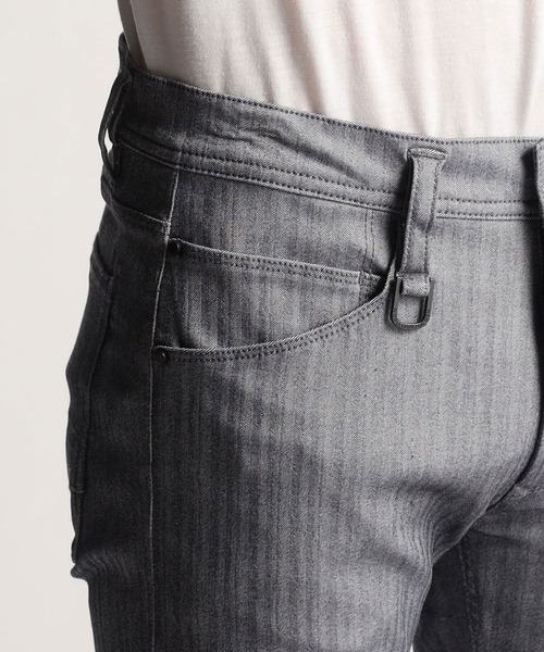 NICOLE CLUB FOR MEN（ニコルクラブフォーメン）の「コーティングヘリンボン５ポケットパンツ（その他パンツ・メンズ・ホワイト系/ネイビー系/ブラック系・MEDIUM/LARGE/SMALL/X-LARGE）」の5枚目の写真