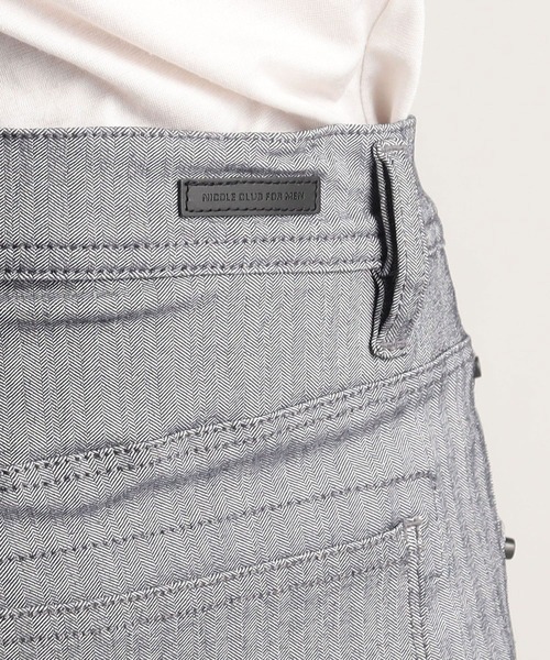 NICOLE CLUB FOR MEN（ニコルクラブフォーメン）の「コーティングヘリンボン５ポケットパンツ（その他パンツ・メンズ・ホワイト系/ネイビー系/ブラック系・MEDIUM/LARGE/SMALL/X-LARGE）」の6枚目の写真