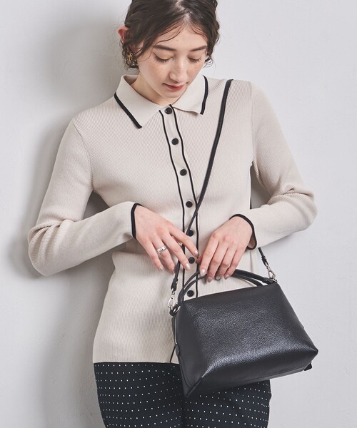 GIANNI CHIARINI（ジャンニ キアリーニ）の「＜GIANNI CHIARINI＞ALIFA M バッグ（ショルダーバッグ・レディース・ベージュ/ブラック/オフホワイト・FREE）」の6枚目の写真