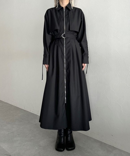 HARE ハレ レースアップスリーブ ジップアップワンピース F ベルト付き 楽天市場】【SALE／39%OFF】【LADIES】レースアップジップ