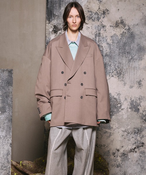 【メゾンスペシャル】プライムオーバーピークドラペルダブルテーラードジャケット上下 UNISEX》Wool Mix Prime-Over Peaked Lapel Double Tailored Jacket