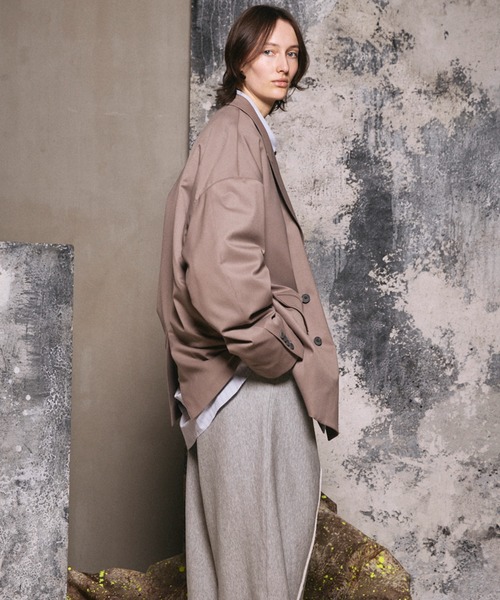 UNISEX》Wool Mix Prime-Over Peaked Lapel Double Tailored Jacket