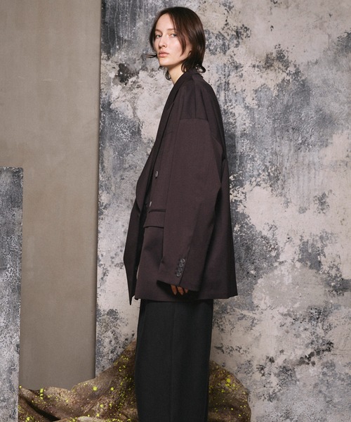 UNISEX》Wool Mix Prime-Over Peaked Lapel Double Tailored Jacket