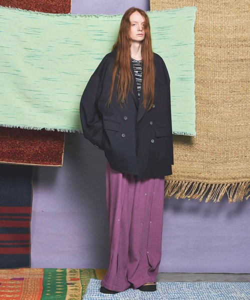 ウールミックスプライムオーバーピークドラペルダブルテーラードジャケット UNISEX》Wool Mix Prime-Over Peaked Lapel Double Tailored