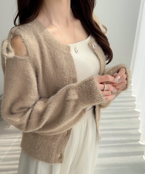 bibiy シャギーニット　MARGOT KNIT TOP SNIDEL シャギーニットトップス オフホワイト | ファッション通販
