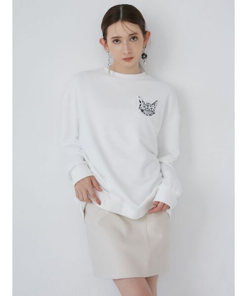 MURUA（ムルーア）の「フェイクレザーフラップミニスカート（スカート・レディース・アイボリー/ブラック/グレー・1/2）」の14枚目の写真