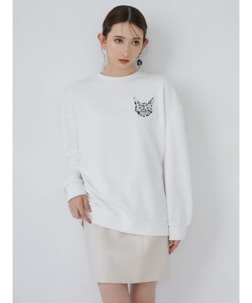 MURUA（ムルーア）の「フェイクレザーフラップミニスカート（スカート・レディース・アイボリー/ブラック/グレー・1/2）」の15枚目の写真