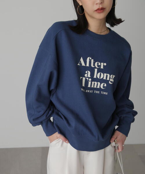 FREE'S MART(フリーズマート)の「◆ロゴプリントミドル丈スウェット(スウェット・レディース・ホワイト/ピンク/ネイビー・FREE)」の2枚目の写真