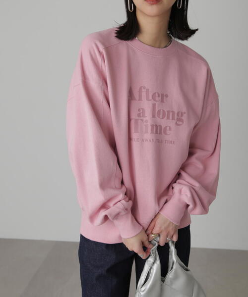 FREE'S MART(フリーズマート)の「◆ロゴプリントミドル丈スウェット(スウェット・レディース・ホワイト/ピンク/ネイビー・FREE)」の3枚目の写真