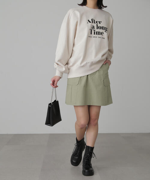 FREE'S MART(フリーズマート)の「◆ロゴプリントミドル丈スウェット(スウェット・レディース・ホワイト/ピンク/ネイビー・FREE)」の6枚目の写真