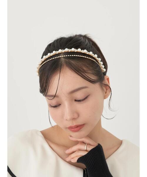 earth music&ecology(アースミュージックアンドエコロジー)の「ビジュー・パール2setカチューシャ(カチューシャ・レディース・シルバー/ゴールド・FREE)」の3枚目の写真