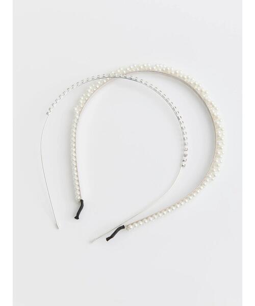 earth music&ecology(アースミュージックアンドエコロジー)の「ビジュー・パール2setカチューシャ(カチューシャ・レディース・シルバー/ゴールド・FREE)」の8枚目の写真