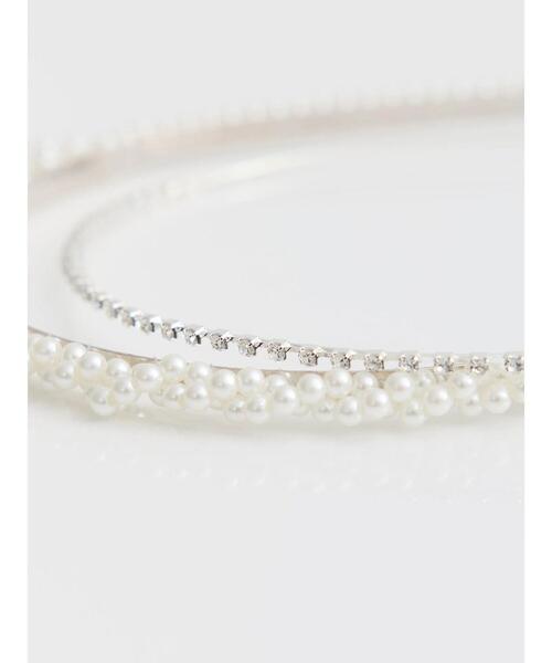 earth music&ecology(アースミュージックアンドエコロジー)の「ビジュー・パール2setカチューシャ(カチューシャ・レディース・シルバー/ゴールド・FREE)」の9枚目の写真