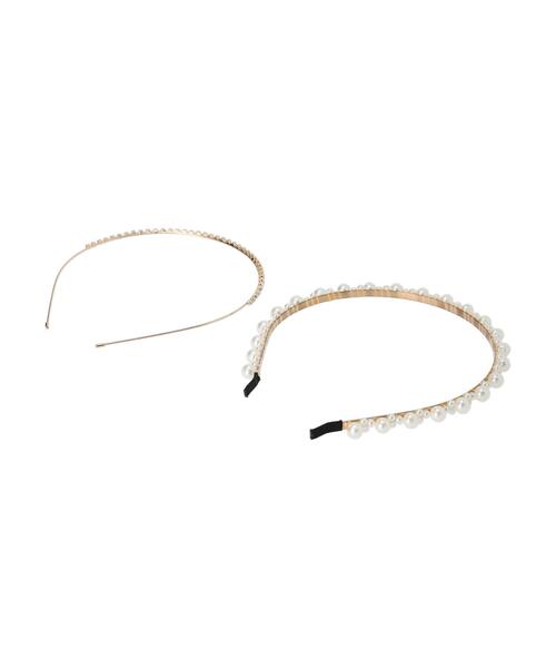 earth music&ecology(アースミュージックアンドエコロジー)の「ビジュー・パール2setカチューシャ(カチューシャ・レディース・シルバー/ゴールド・FREE)」の10枚目の写真