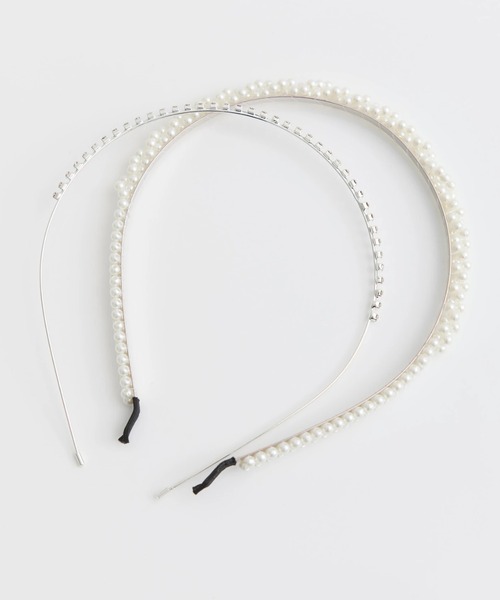 earth music&ecology(アースミュージックアンドエコロジー)の「ビジュー・パール2setカチューシャ(カチューシャ・レディース・シルバー/ゴールド・FREE)」の2枚目の写真