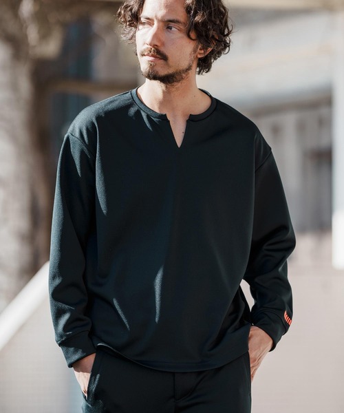 felkod（フィルコッド）の「mlt4624- Shirts Like Oversized Key Neck Pullover  カットソー（ポロシャツ・メンズ・ホワイト×ピンク/ブラック×ピンク・S/M/L）」の10枚目の写真