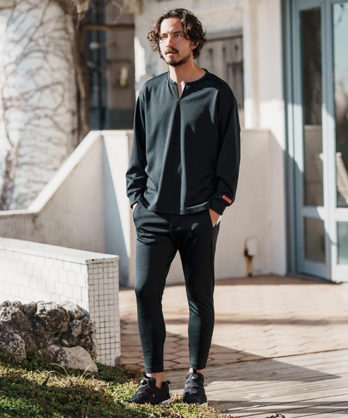 felkod（フィルコッド）の「mlt4624- Shirts Like Oversized Key Neck Pullover  カットソー（ポロシャツ・メンズ・ホワイト×ピンク/ブラック×ピンク・S/M/L）」の11枚目の写真