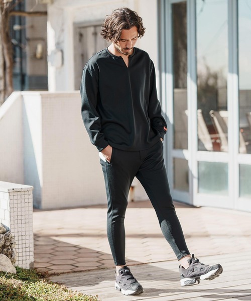 felkod（フィルコッド）の「mlt4624- Shirts Like Oversized Key Neck Pullover  カットソー（ポロシャツ・メンズ・ホワイト×ピンク/ブラック×ピンク・S/M/L）」の12枚目の写真