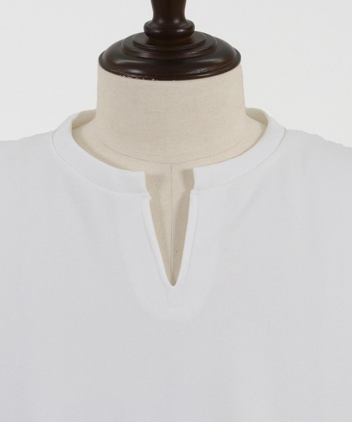 felkod（フィルコッド）の「mlt4624- Shirts Like Oversized Key Neck Pullover  カットソー（ポロシャツ・メンズ・ホワイト×ピンク/ブラック×ピンク・S/M/L）」の18枚目の写真