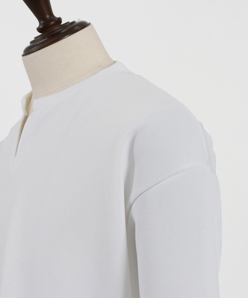 felkod（フィルコッド）の「mlt4624- Shirts Like Oversized Key Neck Pullover  カットソー（ポロシャツ・メンズ・ホワイト×ピンク/ブラック×ピンク・S/M/L）」の19枚目の写真
